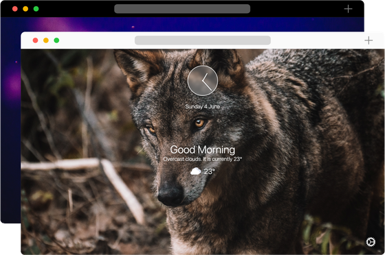 A screenshot of bonjourr with high quality image
