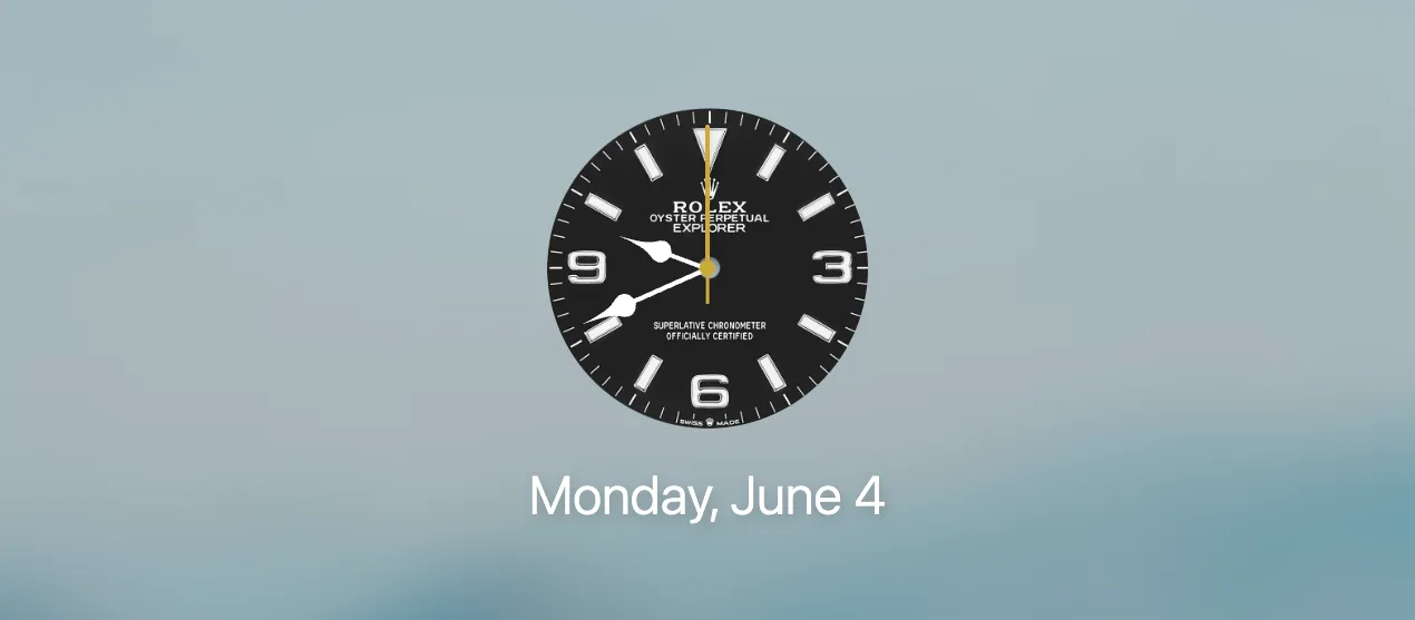 A Rolex right in Bonjourr