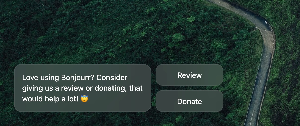 The review notification in action